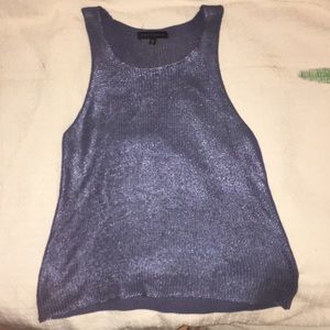 Metallic sweater vest